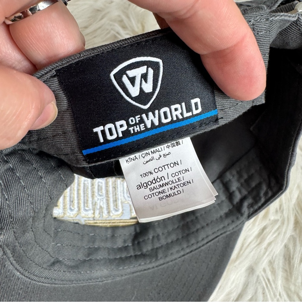 Purdue Boilermakers Top of the World Slice Adjustable Hat - Gray - Picture 6 of 6
